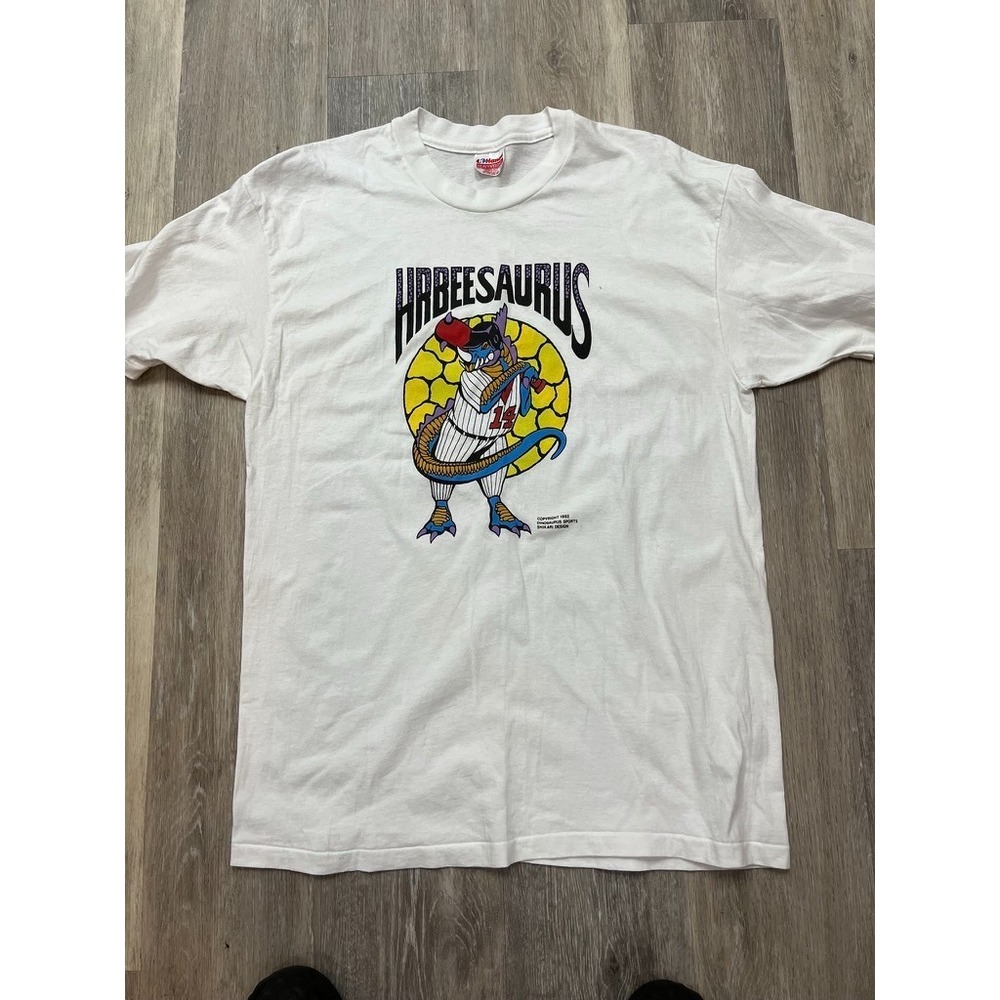 Deadstock 90s Rare Kent Hrbek Hrbeesaurus Minnesota Twins MLB T Shirt Size XL